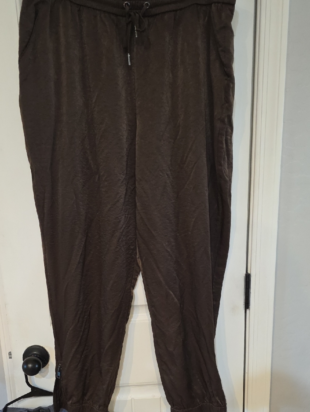 Simply Vera Vera Wang Brown Drawstring Joggers